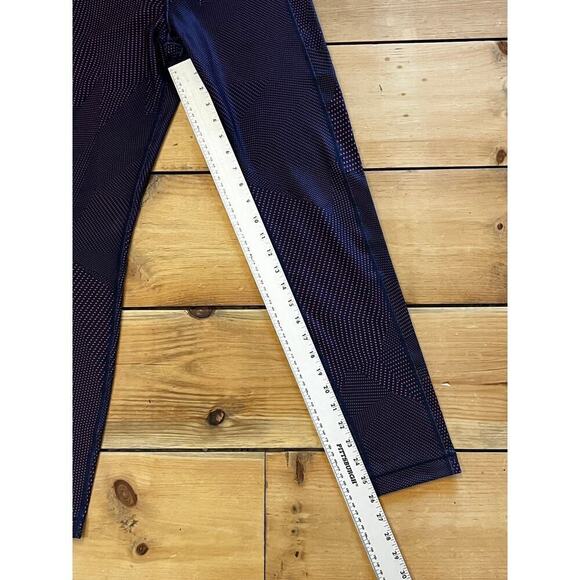 Under Armour Women's Heat Gear Leggings. Blue/Pink. Size Large. Athletic Logo - Picture 4 of 6